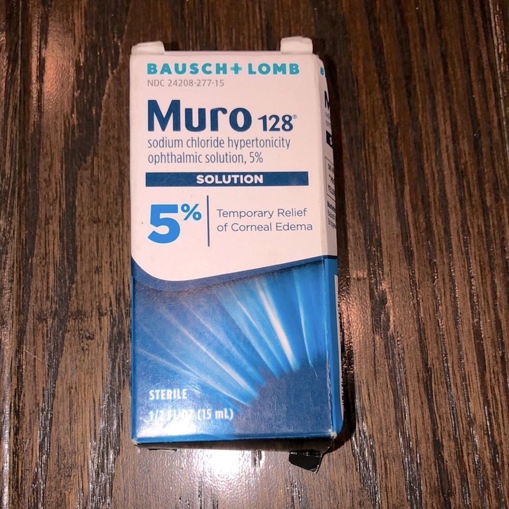Muro 128 eye drops for corneal edema